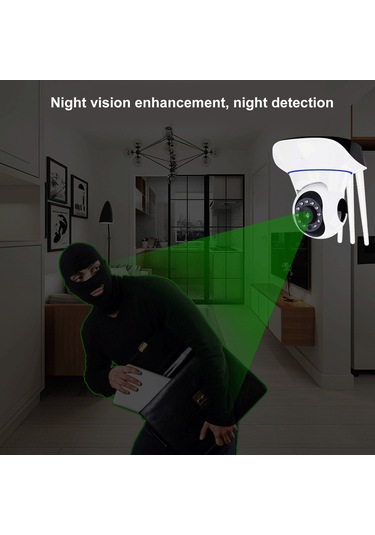Gajeena Akıllı Wifi Gözlem Kamerası - 2mp 1080p, 11 İnfrare Led Gece Görüşü, 355 Dönüş, Hareket Algılama, Ev/ofis Güvenliği