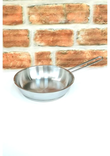 Kapsül Tabanlı Çelik Tava - Yumurta Tavası - Kızartma Tavası- Metal Saplı - 20 Cm