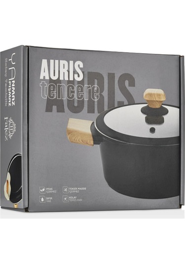 Auris 26 Cm Derin Tencere Siyah