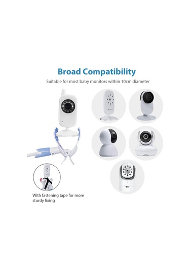 Xiyyadms Bebek Monitörü Tutucu - 95cm Esnek Ve Dönebilir Yatak Başı Askısı - Kolay Kurulum