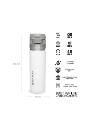 Stanley Go Quick Flip Paslanmaz Çelik Termos 0.70 Lt Beyaz - Tek Renk