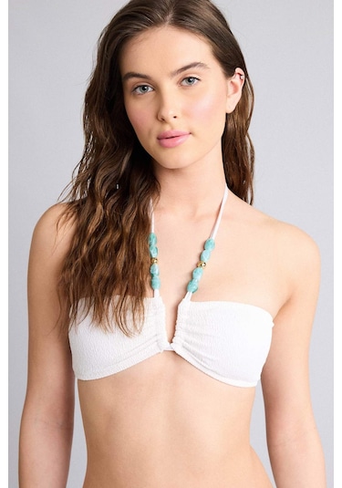 Defacto Regular Fıt Krinkıl Kumaş Bikini Üstü G3771ax26smwt16 Beyaz-wt16