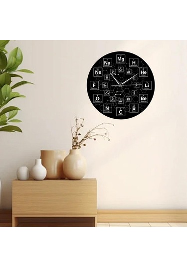 Homyl Oturma Odası, Okul, Ofis Için Sessiz Periyodik Tablo Siyah