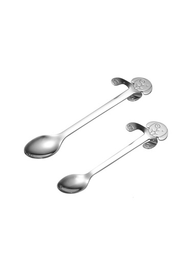 Kosona 304 Paslanmaz Çelik Köpek Figürlü Kadeh Asmalı Kahve Çorbası Karıştırma Kaşığı - Multicolor 2 Numara Diğer