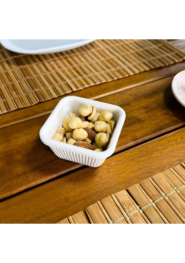 Alezy 528 Göreme Melamin Termostar Kare Sosluk 7 Cm Beyaz