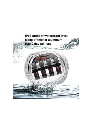 Motosiklet Elektrikli Araç Genel Modifikasyon Led Far 4 Boncuk Çift Lens Lambaları, Stil: Buz Mavisi Diyafram+kırmızı Şeytan Gözü