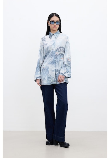 Desenli Bağlamalı Gömlek Valley Çok Renkli