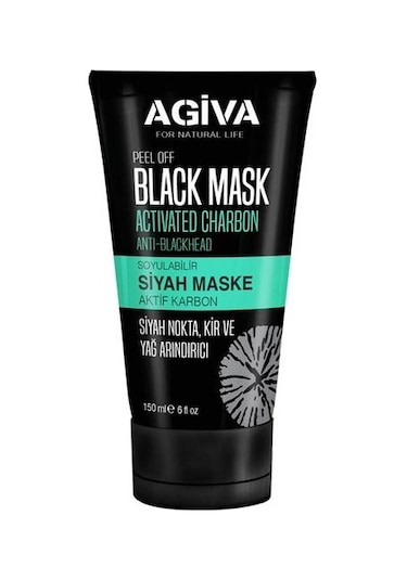 Agiva Aktif Karbon Soyulabilir Siyah Maske 150Ml