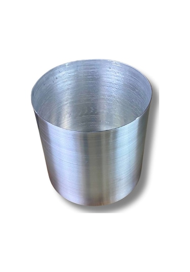 Cihan Çiçekçilik Galvaniz Saksı 12x12 Paslanmaz Metalik  Çelik