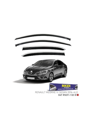 Niken Renault Megane 4 Cam Rüzgarlığı Kromlu Sedan 2016+ Niken 047 Rn37-1 02 01