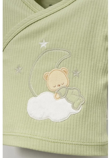 Bebitof %100 Pamuk Sweet Dreams Desenli Bebitof 5 Parça Yenidoğan Hastane Çıkışı Zıbın Seti Bbtf.ysl.20107 Yeşil