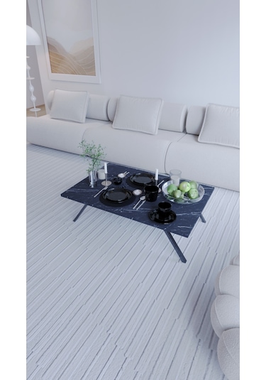 Toprak Dikdörtgen Katlanabilir Modern Yer Sofrası Laptop Masası