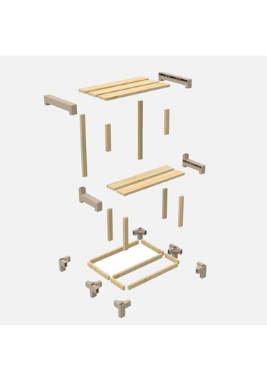 Evinizin Atölyesi 2 Basamaklı Ahşap Merdiven