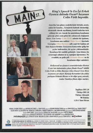 Ana Cadde Main St. Colin Fırth Dvd