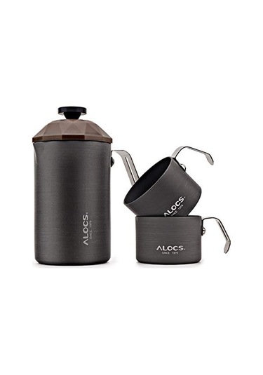 Alocs Paslanmaz Çelik French Press 600 Ml Gri