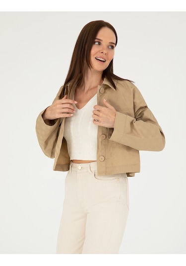 Pierre Cardin Kadın Bej Gömlek Desenli 50289457-vr011 Bej Pierre Cardin Kadın Bej Gömlek Desenli 50289457-vr011 Bej