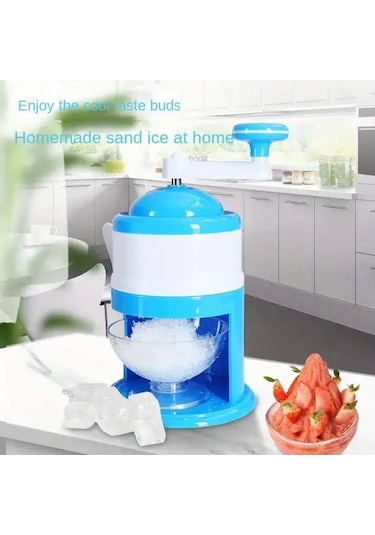 Willowhaven Mavi Manuel Buz Kıyıcı: Dondurma Ve Smoothie Makinesi, Pratik Mutfak Aleti