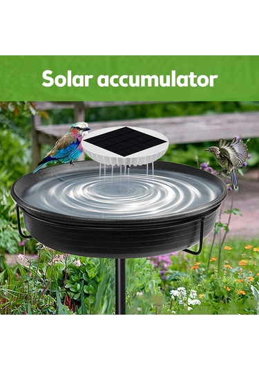 Gajeena Güneş Enerjili Su Dalgalatıcı Ip65 - 5v 2w Güneş Paneli İle Kuş Havuzu Akvaryum Dalga Ve Oksijen Artırıcı, Dahili Pil Ve Ayaklı, Beyaz