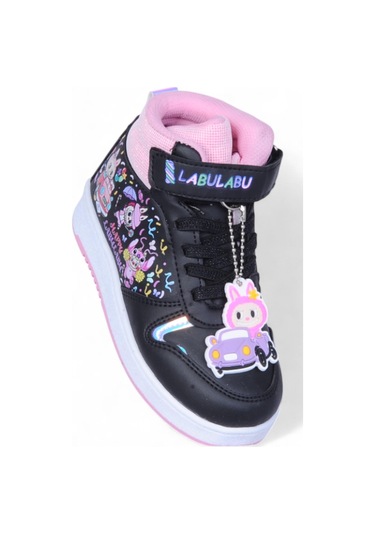 Prokids 4444 Syh-pmb Cırtlı Boğazlı Kız Çocuk Spor Ayakkabı Siyah