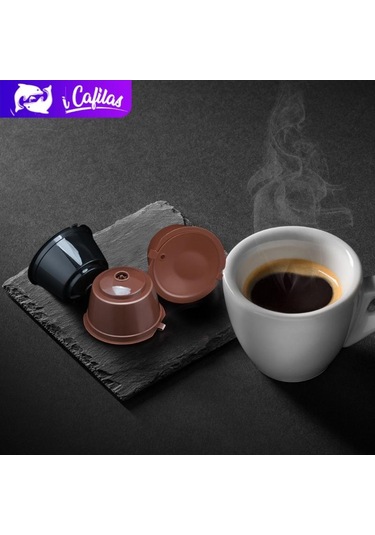 Kahverengi İ Cafilas Dgpnc01 1 Adet Yeniden Kullanılabilir Kahve Kapsülleri Bardak Filtre Bölmeleri Dolce Gusto Doldurulabilir