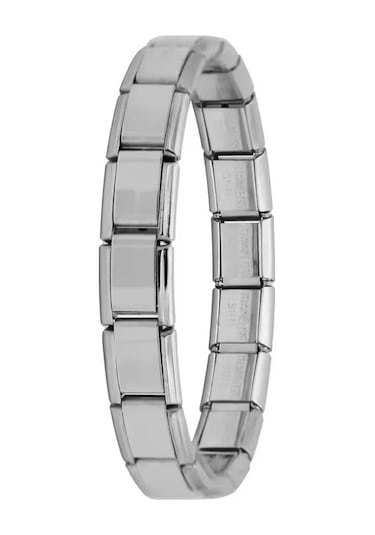 İtalyan 18-21cm Beden Seçenekli Charm Çelik Bileklik Scb38 Beyaz