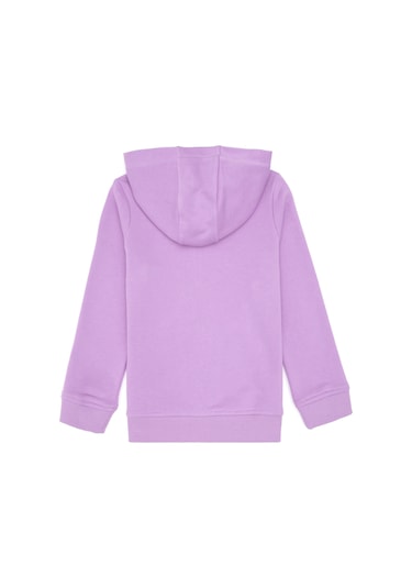 U.S. Polo Assn. Kız Çocuk Lila Kapüşonlu Fermuarlı Basic Sweatshirt 50316837-VR034
