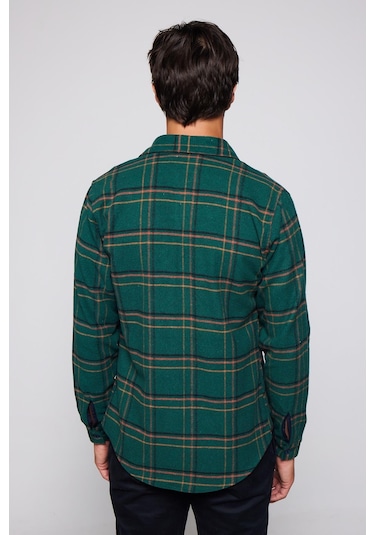 Tudors Slim Fit Dar Kesim Çift Cep Kareli Oduncu Erkek Gömlek-29500-multi Çok Renkli