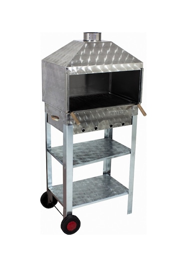 Metehan MTH-22 Davlumbazlı - Kapaklı - Bacalı - Maltız Izgaralı - 2 Tekerlekli Mangal