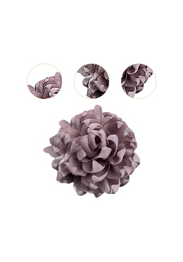 Homyl Kadınlar Için Çiçek Broş Rozeti Büyük Dans Ziyafeti Açık Mor