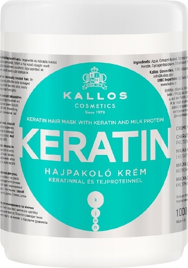 Kallos Cosmetics Keratinli ve Süt Proteinli Keratin Saç Maskesi 1 L