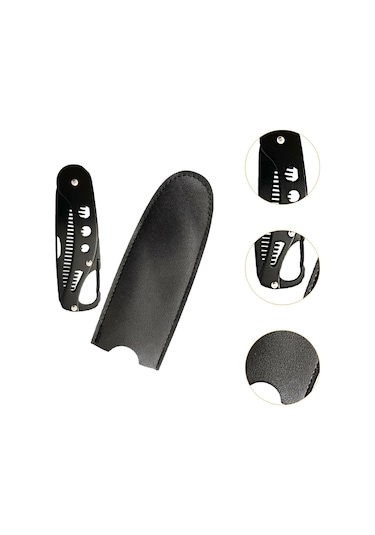 Homyl Katlanır Sakal Tarağı Paslanmaz Çelik Taşınabilir Cep Saç Tarağı