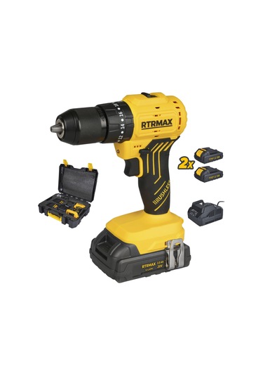 Rtrmax RTS5012 Şarjlı Darbeli Matkap Kömürsüz 54 Nm 2x2 Ah 20V Çift Akü S-Lion