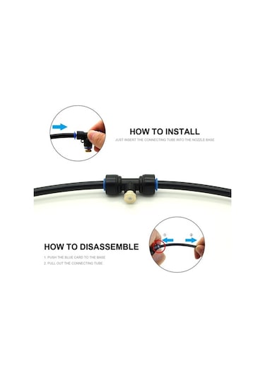 Besthome1 15 Metre 21 Başlıklı Avrupa Standart Bahçe Sisleme Sulama Sistemi Seti - Hgdy57 Siyah Teflon Bant Kullanışlı Hediye