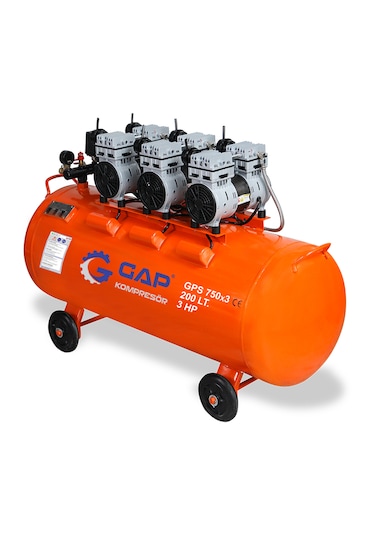 Hava Kompresörü Sessiz Ve Yağsız 200lt Gps750x3/200