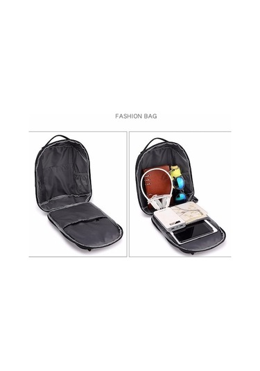 Maoyaya Kulaklık Hattı Deliği Oxford Taşınabilir Gri Tek Omuz Günlük Çantası, Usb Şarjlı Çok Fonksiyonlu Gri