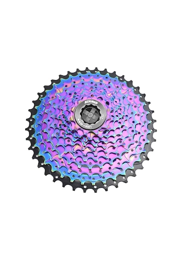 Sunrun 10'lu 11-42t Rainbow Çok Renkli Bisiklet Kaset, Ruble Çok Renkli