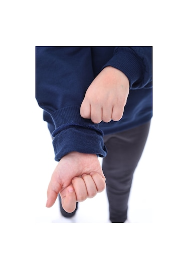 2'li Basic Şardonlu Çocuk Sweatshirt 3-10 Yaş Hardal-antrasit Su Yeşili - Lacivert
