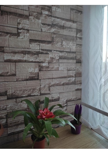 70x38cm 1 Adet Silinebilir Yapışkanlı 3d Tuğla Tv Ünite Arkası Duvar Kağıdı Paneli Nw116