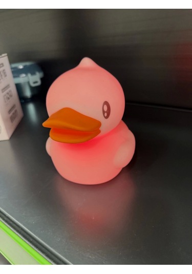 Sevimli Ördek Gece Lambası Dokunmatik Sensörlü Renkli Çocuklar Için Usb Şarjlı İthal Ürün Çok Renkli