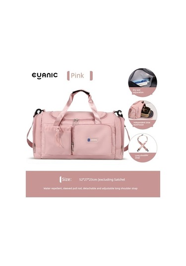 Carrier- Büyük Boy Seyahat Spor Çantası - Pembe Um52463-3 Yurt