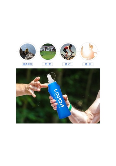 Lixada 500 Ml Açık Su İçme Şişesi Yumuşak Katlanır Şişe Bpa Ücretsiz Koşu Yürüyüş Bisiklet İçin, Seçenek: 1 Pc