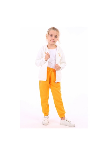 Toontoy Unisex Çocuk Nakışlı Hırka Ekru