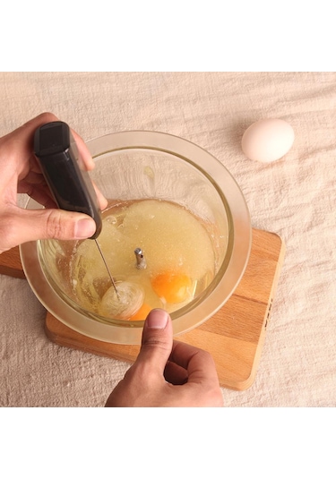 Kulplu Süt Köpürtücü Pil Kumandalı Köpük Makinesi Elektrikli Yumurta Çırpıcı Kahve Sıcak Çikolata Karıştırıcı