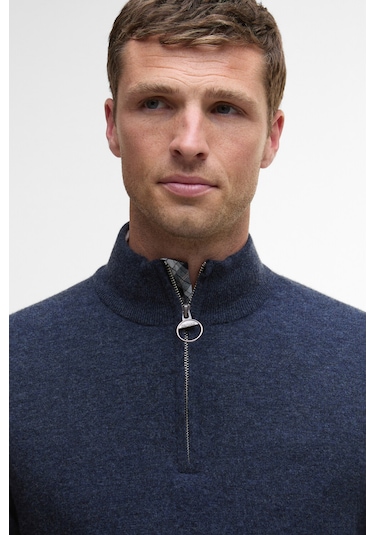 Barbour Waterbury Half Zip Kazak Ny91 Navy Lacivert