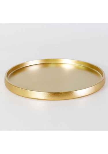 Selim Dekor Victoria Yuvarlak Tepsi Altın Gold