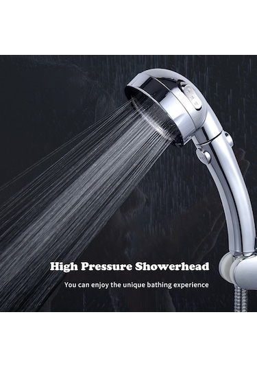 Ulzyvf 3 Fonksiyonlu Basınçlı Duş Başlığı - 360 Dönebilir, Su Durdurma Özellikli, Pratik Diğer