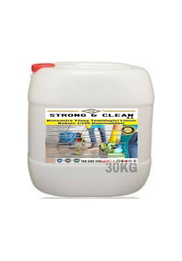 Strong&Clean Profesyonel Yüzey Temizleyici Limon Kokulu 30 KG
