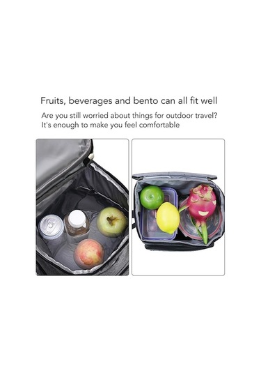 Jzcat- Darun Soğutucu Sırt Çantası, Kamp Yalıtımlı Sırt Çantası Siyah