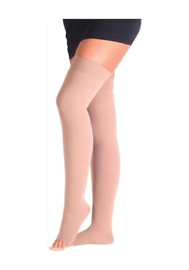 Varis Çorabı Diz Üstü Orta Basınçlı Varis Çorabı Açık Burun (369950481)