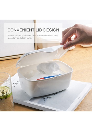 Padalink Beyaz Plastik Kapatmalı Organizatör - Makyaj, Masa Gereçleri Ve Küçük Eşyalar İçin Saçma-sapanlığı Azaltan Dekoratif Depolama Kutusu Diğer